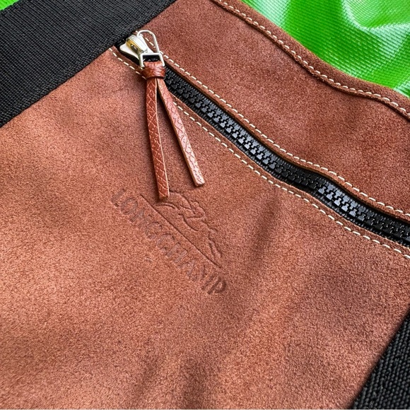 Longchamp Big Weekender Bag. Leather + Dive Vinyl Super Rare+Durable+Very Cool! - Picture 3 of 10